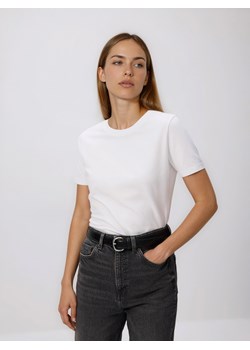 Reserved - T-shirt regular - biały ze sklepu Reserved w kategorii Bluzki damskie - zdjęcie 188747433