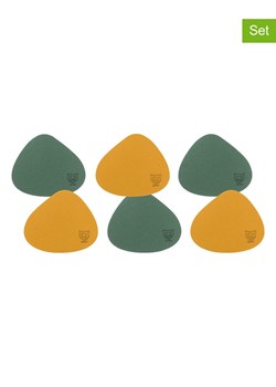 Björn Dwustronne podstawki (6 szt.) w kolorze żółto-zielonym - 13 x 11 cm ze sklepu Limango Polska w kategorii Akcesoria kuchenne - zdjęcie 188748032