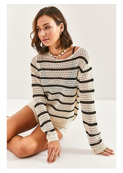 Bianco Lucci Sweter w kolorze biało-czarnym ze sklepu Limango Polska w kategorii Swetry damskie - zdjęcie 188748271