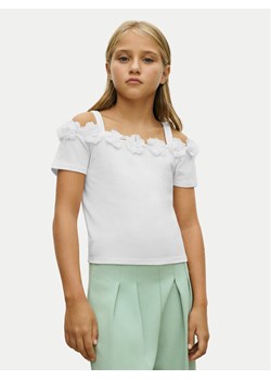 Mayoral Bluzka 6003 Écru Regular Fit ze sklepu MODIVO w kategorii Bluzki dziewczęce - zdjęcie 188748563