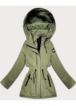 Prosta kurtka z kapturem i trokiem w talii Goodlookin khaki (KK60418-3#) ze sklepu goodlookin.pl w kategorii Płaszcze damskie - zdjęcie 188749021