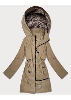 Prosta kurtka damska na podszewce Goodlookin piaskowa (KK60409-4#) ze sklepu goodlookin.pl w kategorii Płaszcze damskie - zdjęcie 188749023