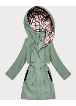 Lekka parka damska na podszewce Goodlookin szarozielona (KK60407-3#) ze sklepu goodlookin.pl w kategorii Płaszcze damskie - zdjęcie 188749034