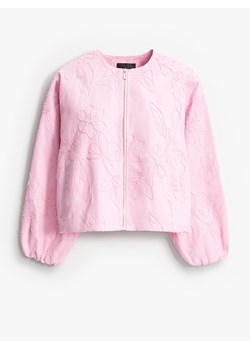 Mohito - Bawełniana różowa kurtka z haftem - różowy ze sklepu Mohito w kategorii Kurtki damskie - zdjęcie 188749193