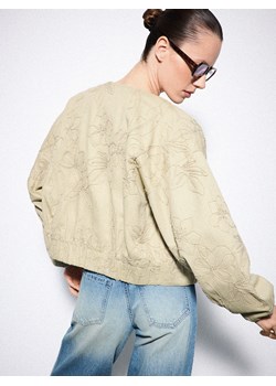 Mohito - Bawełniana kurtka z haftem - oliwkowy ze sklepu Mohito w kategorii Kurtki damskie - zdjęcie 188749200