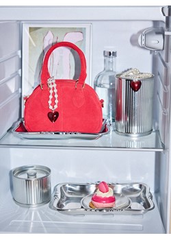 Mohito - Zamszowa torebka - czerwony ze sklepu Mohito w kategorii Kuferki - zdjęcie 188749202