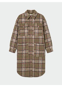 Sinsay - Płaszcz koszulowy z domieszką wełny - wielobarwny ze sklepu Sinsay w kategorii Płaszcze damskie - zdjęcie 188749923