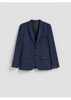 Reserved - Marynarka slim fit z dodatkiem wiskozy i elastanu - granatowy ze sklepu Reserved w kategorii Marynarki męskie - zdjęcie 188751634