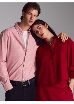Reserved - Bawełniana koszula slim fit - brudny róż ze sklepu Reserved w kategorii Koszule męskie - zdjęcie 188753442