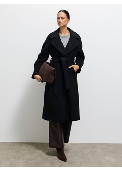 Mohito - Płaszcz z wełną i domieszką kaszmiru - czarny ze sklepu Mohito w kategorii Płaszcze damskie - zdjęcie 188754080