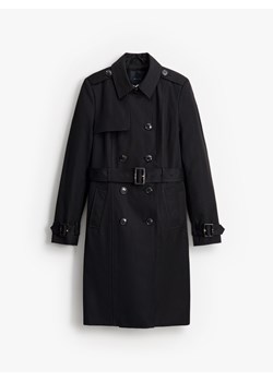 Mohito - Czarny trencz z paskiem - czarny ze sklepu Mohito w kategorii Płaszcze damskie - zdjęcie 188754170