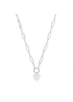 Srebrny naszyjnik z sercem, stal szlachetna, minimalistyczny łańcuszek damski ze sklepu manoki.pl w kategorii Naszyjniki - zdjęcie 188754214