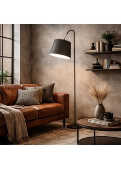 Klasyczna lampa stojąca do czytania w salonie TALLIN w kolorze brązowym ze sklepu Lysne w kategorii Lampy podłogowe - zdjęcie 188754711