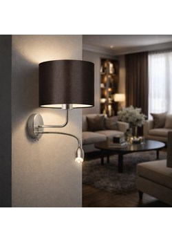 Brązowy kinkiet do salonu z regulowanym ramieniem LED CAPRI ze sklepu Lysne w kategorii Lampy ścienne - zdjęcie 188754770