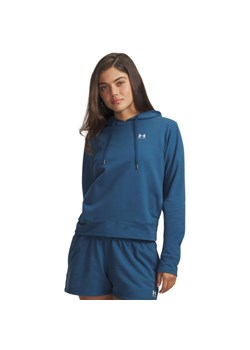 Damska bluza dresowa nierozpinana z kapturem Under Armour Sport Terry Hoodie - granatowa ze sklepu Sportstylestory.com w kategorii Bluzy damskie - zdjęcie 188755132