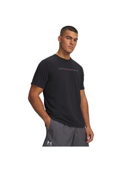 Męski t-shirt z nadrukiem Under Armour UA M BLUR WM SS - czarny ze sklepu Sportstylestory.com w kategorii T-shirty męskie - zdjęcie 188755164