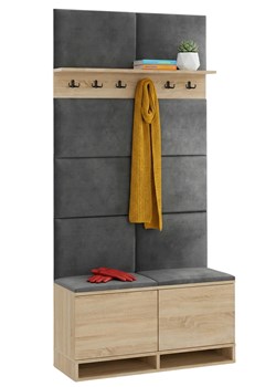 Garderoba do przedpokoju dąb sonoma + szary L9-C12 ze sklepu Edinos.pl w kategorii Zestawy mebli do przedpokoju - zdjęcie 188755254