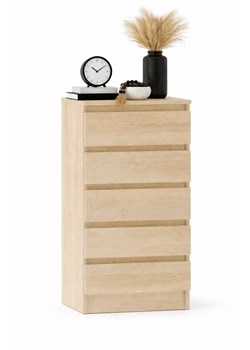 Wysoka Komoda Z Szufladami Dąb Sonoma W8-M35 ze sklepu Edinos.pl w kategorii Komody - zdjęcie 188755261