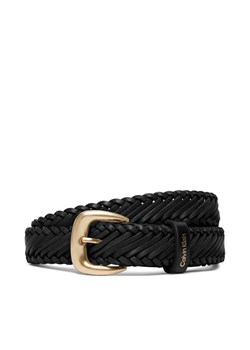 Pasek Damski Calvin Klein Braided Logo Buckle 25Mm LV04F7087G Czarny ze sklepu eobuwie.pl w kategorii Paski damskie - zdjęcie 188755704
