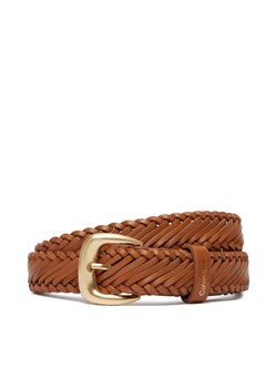 Pasek Damski Calvin Klein Braided Logo Buckle 25Mm LV04F7087G Brązowy ze sklepu eobuwie.pl w kategorii Paski damskie - zdjęcie 188755762
