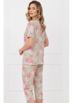 Piżama damska ze spodniami 3/4 Harmonia, Kolor beżowy-wzór, Rozmiar S, Italian Fashion ze sklepu Primodo w kategorii Piżamy damskie - zdjęcie 188756292