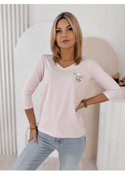 bluzka meryn jasnoróżowa one size ze sklepu UBRA w kategorii Bluzki damskie - zdjęcie 188756704