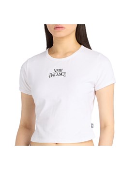 Koszulka damska New Balance WT61Y33QWT - biała ze sklepu streetstyle24.pl w kategorii Bluzki damskie - zdjęcie 188756891