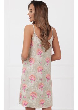 Damska koszulka nocna na wąskich ramiączkach Harmonia, Kolor beżowy-wzór, Rozmiar S, Italian Fashion ze sklepu Intymna w kategorii Koszule nocne - zdjęcie 188756980