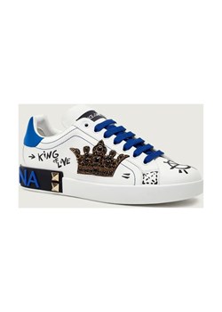 Dolce & Gabbana Skórzane sneakersy Portofino ze sklepu Gomez Fashion Store w kategorii Buty sportowe męskie - zdjęcie 188757224