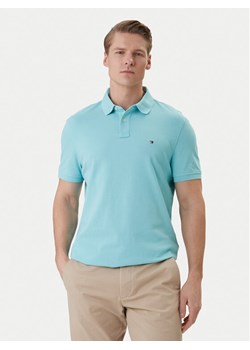 Tommy Hilfiger Polo 1985 MW0MW17770 Turkusowy Regular Fit ze sklepu MODIVO w kategorii T-shirty męskie - zdjęcie 188758372