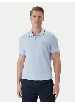 Calvin Klein Polo LV04LC239G Błękitny Regular Fit ze sklepu MODIVO w kategorii T-shirty męskie - zdjęcie 188758420