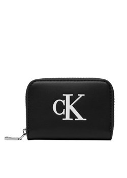Calvin Klein Portfel Bold Ck Medium Zip Around LV04F1154G Czarny ze sklepu MODIVO w kategorii Portfele damskie - zdjęcie 188758442