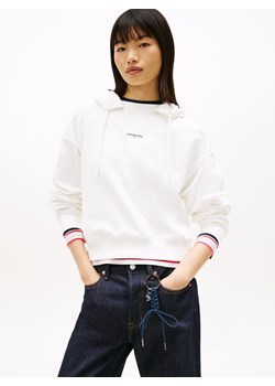 Tommy Jeans Damski sweter z kapturem Kobiety Bawełna écru jednolity ze sklepu vangraaf w kategorii Bluzy damskie - zdjęcie 188759362
