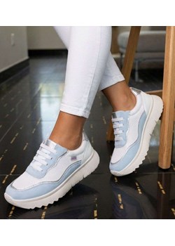 Sportowe buty damskie pastelowe Baby Blue /J6-2 18472 W12-3/ ze sklepu Pantofelek24.pl w kategorii Buty sportowe damskie - zdjęcie 188759392