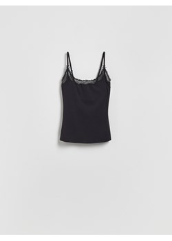 Reserved - Top z koronką - czarny ze sklepu Reserved w kategorii Bluzki damskie - zdjęcie 188759411