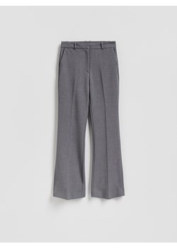 Reserved - Spodnie flare z kantem - ciemnoszary ze sklepu Reserved w kategorii Spodnie damskie - zdjęcie 188760172