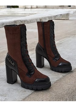 Royalfashion Botki damskie na słupku Worce ze sklepu royalfashion.pl w kategorii Botki - zdjęcie 188761492