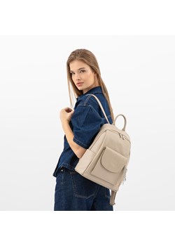 Wojas Pojemny Beżowy Plecak Miejski Ze Skóry Licowej ze sklepu Wojas w kategorii Plecaki - zdjęcie 188762411