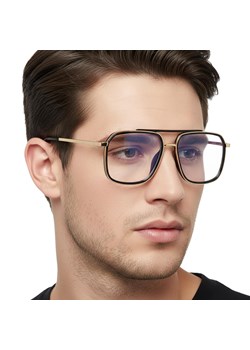 Gotowe pilotki okulary zerówki do komputera z filtrem BLUE Light 25120 czarny/złoty ze sklepu Stylion w kategorii Okulary zerówki damskie - zdjęcie 188762413