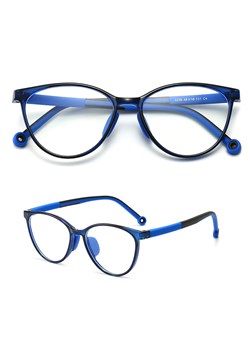 Okulary dla dziewczynki zerówki do komputera z filtrem Blue Light 25183A granat/niebieski ze sklepu Stylion w kategorii Akcesoria dziecięce - zdjęcie 188762421