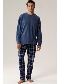 Atlantic długa piżama męska NMP-393-NIE_NIEC, Kolor granatowo-niebieski, Rozmiar S, ATLANTIC ze sklepu Primodo w kategorii Piżamy męskie - zdjęcie 188763493