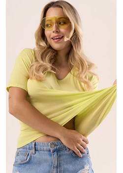 Bluzka z krótkim rękawem limonka Serina, Kolor limonka, Rozmiar S, Babell ze sklepu Primodo w kategorii Bluzki damskie - zdjęcie 188764061
