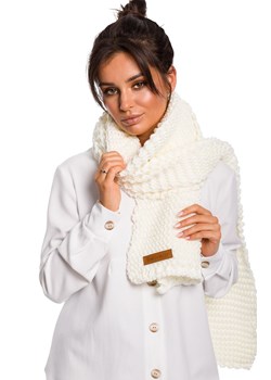 Szalik BK041, Kolor ecru, Rozmiar one size, BE Knit ze sklepu Primodo w kategorii Szaliki i chusty damskie - zdjęcie 188764201