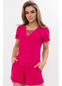 Krótka piżama damska amarantowa Marisa, Kolor amarantowy, Rozmiar 40, BIGGI ze sklepu Primodo w kategorii Piżamy damskie - zdjęcie 188764311