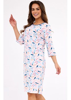 Bawełniana koszula nocna plus size 464/457 Hannah, Kolor biało-różowo-niebieski, Rozmiar 3XL, Cornette ze sklepu Primodo w kategorii Koszule nocne - zdjęcie 188765013