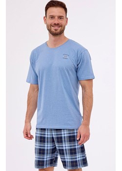 Dwuczęściowa piżama męska 326/273 Aspen 3, Kolor niebieski-kratka, Rozmiar M, Cornette ze sklepu Primodo w kategorii Piżamy męskie - zdjęcie 188765064