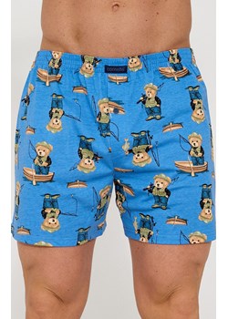 Luźne bokserki męskie Fisherman 001/188, Kolor niebieski-wzór, Rozmiar 2XL, Cornette ze sklepu Primodo w kategorii Majtki męskie - zdjęcie 188765160