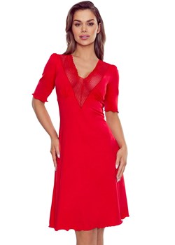 Koszulka nocna damska czerwona Flor, Kolor czerwony, Rozmiar L, Eldar ze sklepu Primodo w kategorii Koszule nocne - zdjęcie 188766322