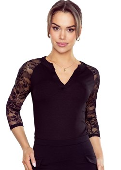 Eldar bluzka z koronkowymi rękawami Zuzanna, Kolor czarny, Rozmiar XL, Eldar ze sklepu Primodo w kategorii Bluzki damskie - zdjęcie 188766674