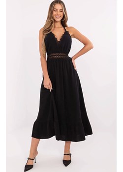 Czarna sukienka muślinowa MI-SK-88573.83, Kolor czarny, Rozmiar uniwersalny, ITALY MODA ze sklepu Primodo w kategorii Sukienki - zdjęcie 188768650